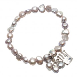 Julianna Bracelet in Grey Pearls