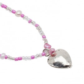 Line Necklace in Pink